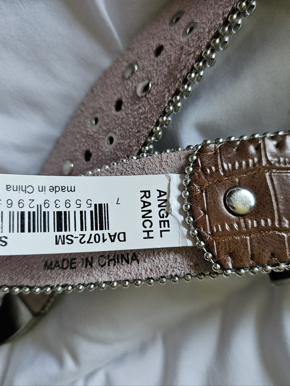 Boot Barn Angel Ranch Rhinestone Brown Western with Rhinestone Buckle - Picture 2 of 3